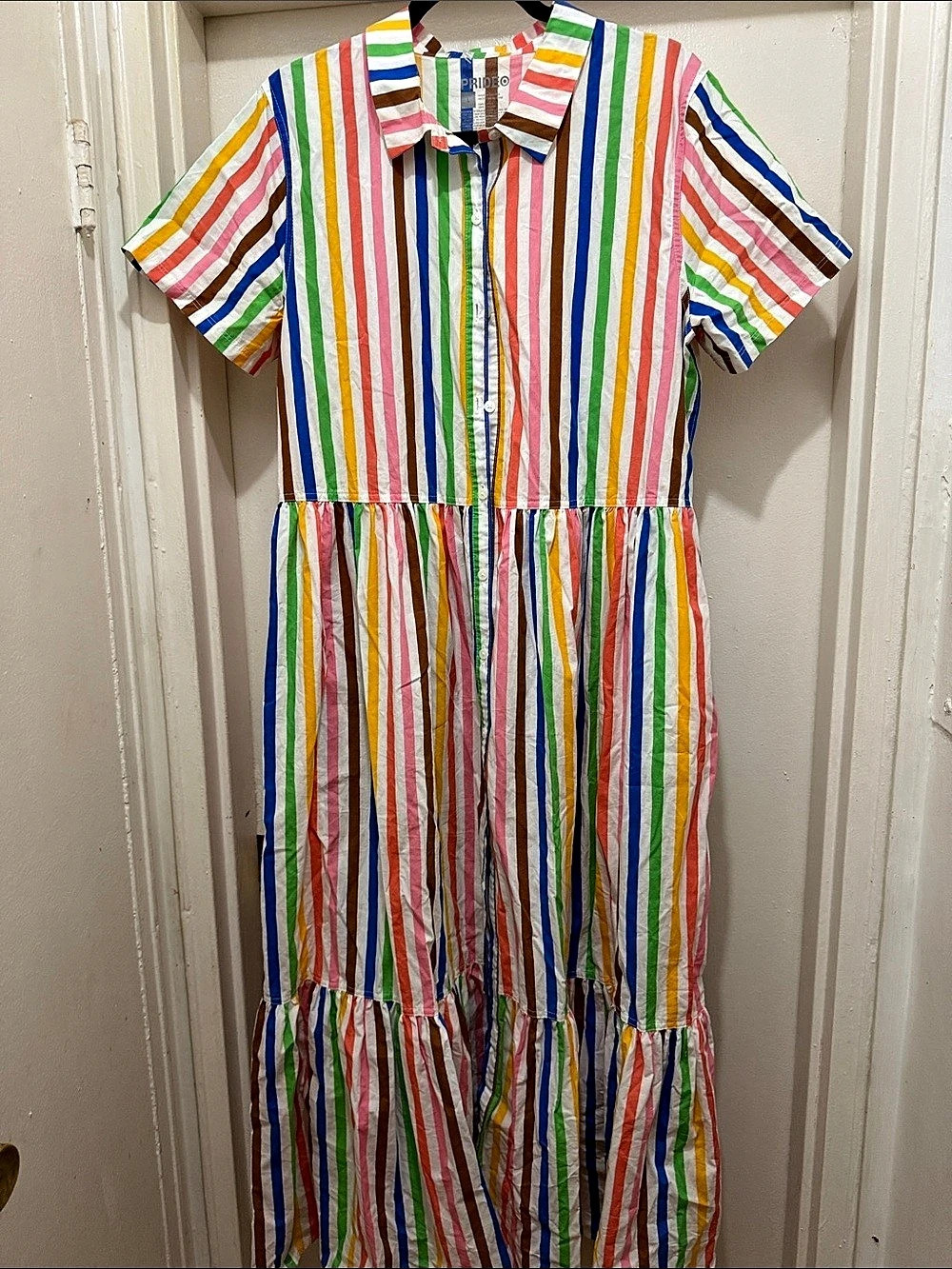 PRINCE Striped Maxi Dress in Multicolor Like New
